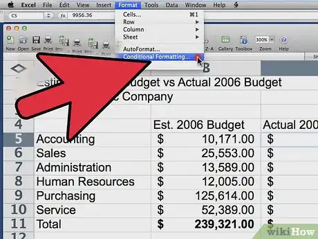 Immagine titolata Apply Conditional Formatting in Excel Step 3