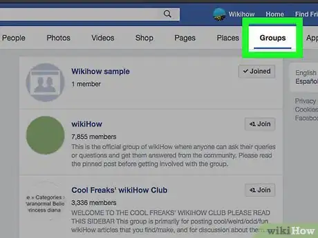 Immagine titolata Join Groups on Facebook Step 9