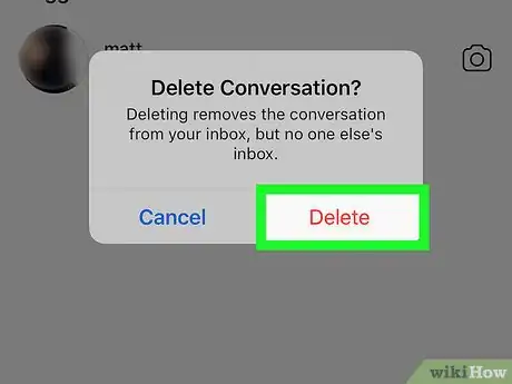 Immagine titolata Delete a Message on Instagram Step 5