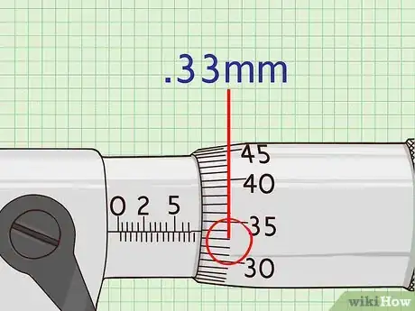 Immagine titolata Use and Read an Outside Micrometer Step 19