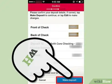 Immagine titolata Deposit Checks With the Bank of America iPhone App Step 16