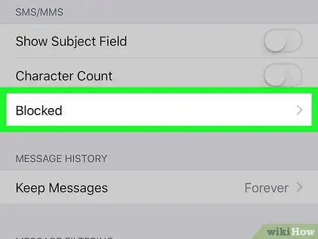 Immagine titolata Block Text Messages on an iPhone Step 9