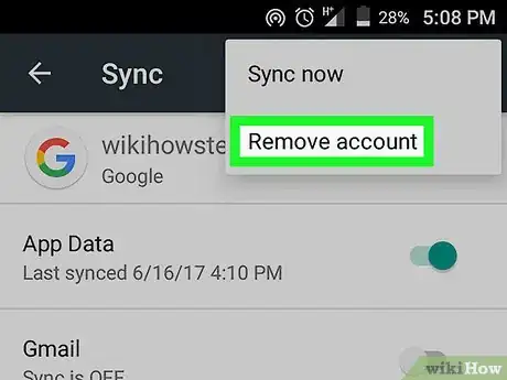 Immagine titolata Remove a Google Account on Android Step 6