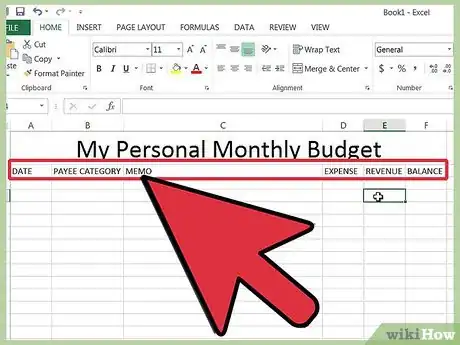 Immagine titolata Track your Bills in Microsoft Excel Step 7
