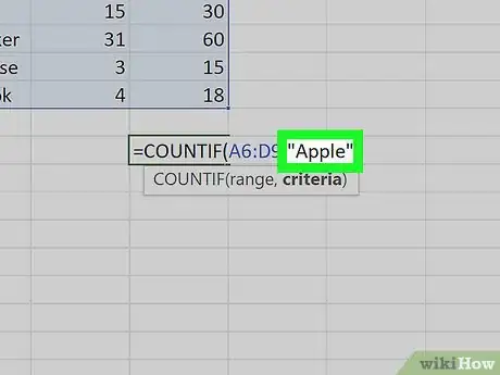 Immagine titolata Count Number of Occurrences in Excel Step 6