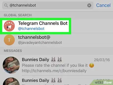 Immagine titolata Join a Telegram Channel on iPhone or iPad Step 8