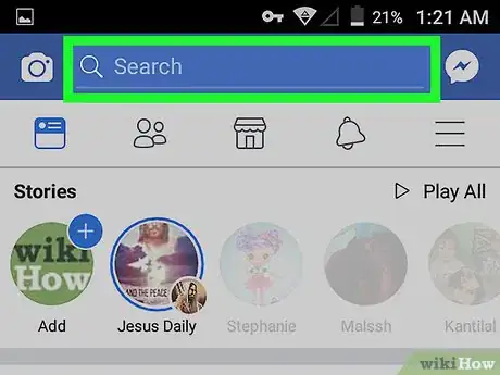 Immagine titolata Share a Facebook Page on Android Step 2