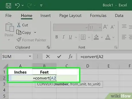 Immagine titolata Convert Measurements Easily in Microsoft Excel Step 5