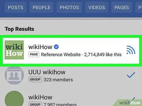 Immagine titolata Share a Facebook Page on Android Step 4