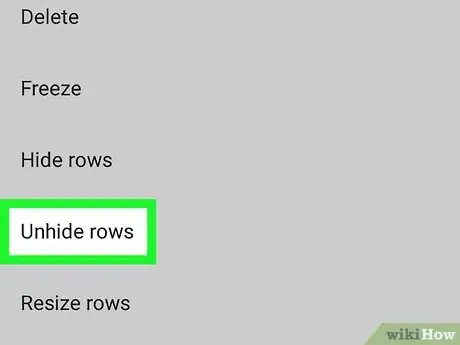 Immagine titolata Unhide Rows on Google Sheets on Android Step 7
