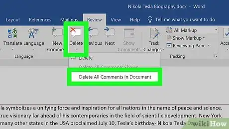 Immagine titolata Hide or Delete Comments in Microsoft Word Step 10