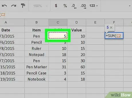 Immagine titolata Apply a Formula to an Entire Column on Google Sheets on PC or Mac Step 4