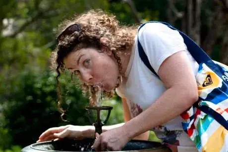 Immagine titolata Woman_drinking_from_a_water_fountain_Royal_Botanic_Gardens,_Sydney,_Australia_18Feb2009