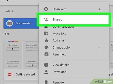 Immagine titolata Unshare a Google Drive Folder on PC or Mac Step 3