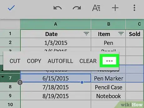 Immagine titolata Unhide Rows on Google Sheets on Android Step 6