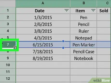Immagine titolata Unhide Rows on Google Sheets on Android Step 3