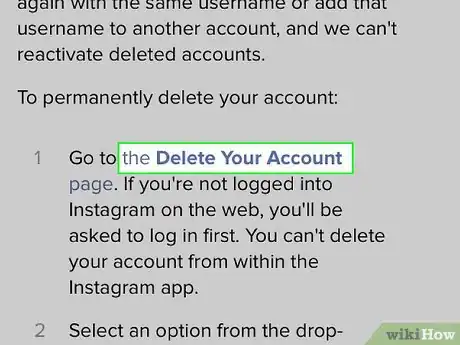 Immagine titolata Delete Your Instagram Account on the iPhone Step 8