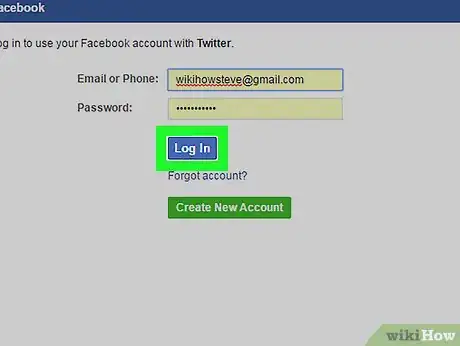 Immagine titolata Link Twitter to Facebook Step 7