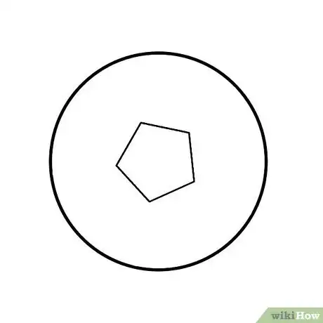 Immagine titolata 02 Draw a pentagon off center in the circle Step 02