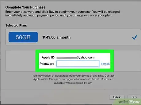 Immagine titolata Change Your iCloud Storage Plan Step 16