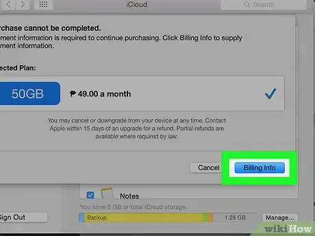 Immagine titolata Change Your iCloud Storage Plan Step 18