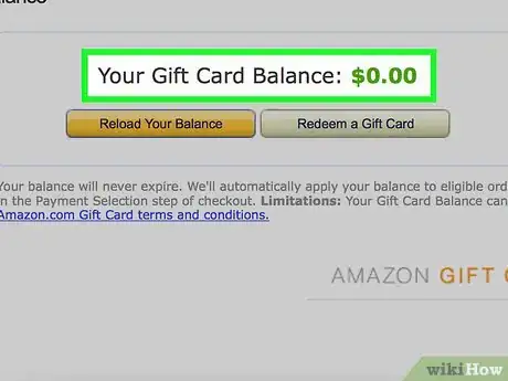 Immagine titolata Check an Amazon Giftcard Balance Step 6