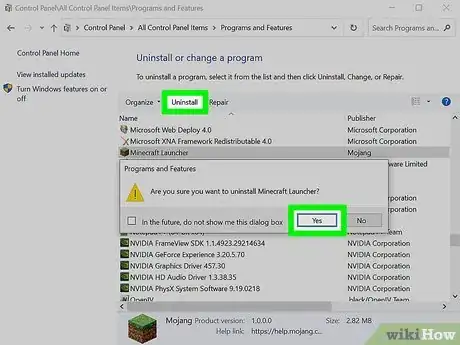 Immagine titolata Uninstall Minecraft Step 2