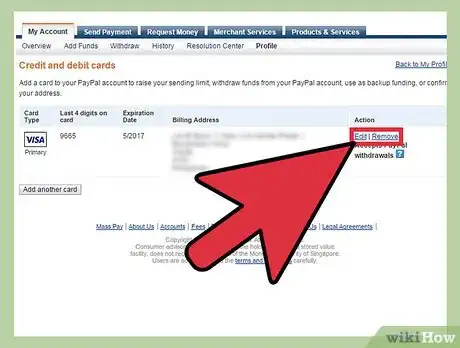Immagine titolata Add a Credit Card to a PayPal Account Step 5