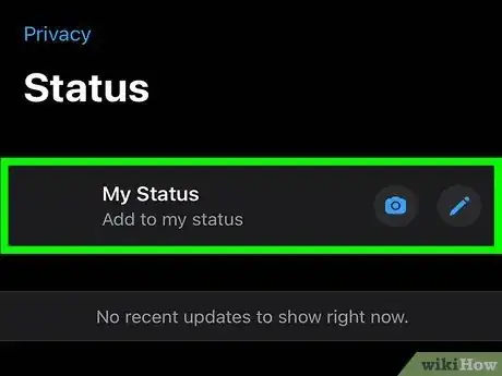 Immagine titolata Create a Status on WhatsApp Step 3
