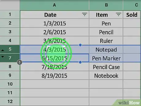 Immagine titolata Unhide Rows on Google Sheets on Android Step 5
