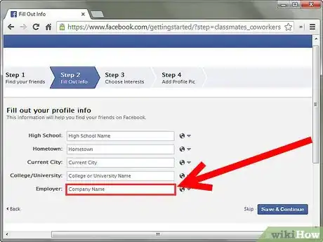 Immagine titolata Create a Facebook Profile Step 5