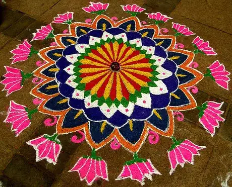 Immagine titolata Rangoli   Colour Art