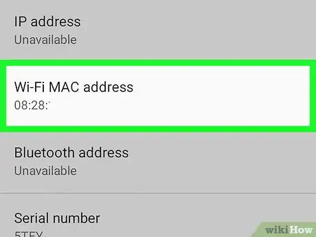 Immagine titolata Find Your Mac Address on Android Step 4