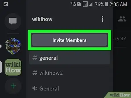 Immagine titolata Invite People to a Discord Server on Android Step 4