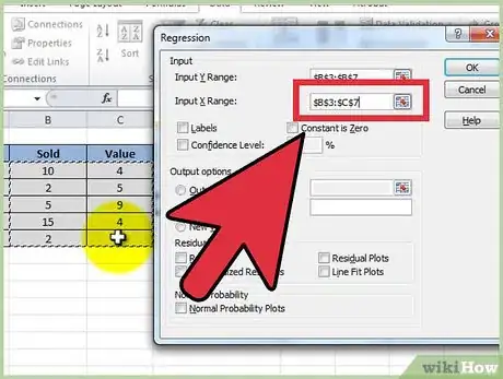 Immagine titolata Run a Multiple Regression in Excel Step 6