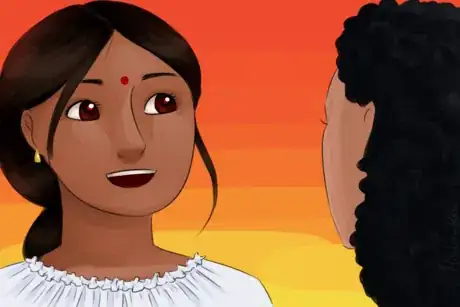 Immagine titolata Woman with Bindi Talks to Friend.png