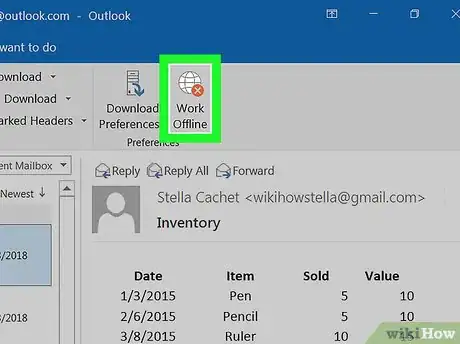 Immagine titolata Disable “Work Offline” in Outlook Step 5