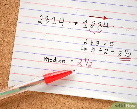 Immagine titolata Find the Median of a Set of Numbers Step 6