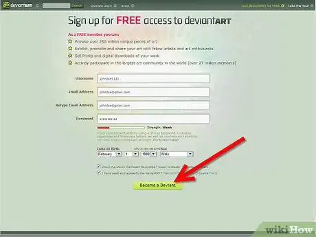 Immagine titolata Join Deviantart Step 3