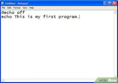 Immagine titolata Make a Program Using Notepad 1 Step 3