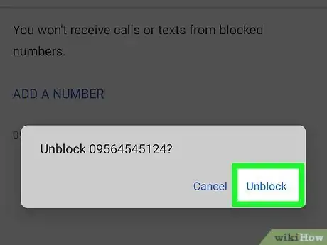 Immagine titolata Unblock a Number on Android Step 6
