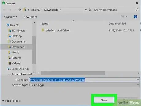 Immagine titolata Save an Audio Message from WhatsApp to Your Desktop Computer Step 7