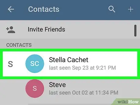 Immagine titolata Block a Telegram Contact on Android Step 4