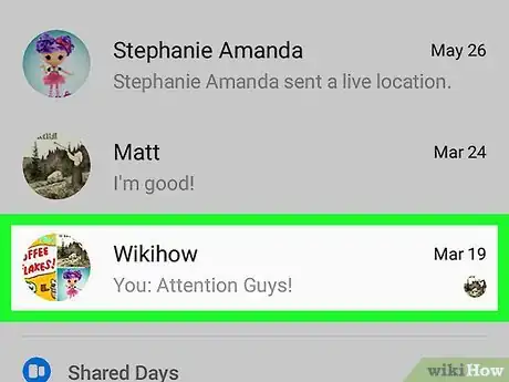 Immagine titolata Tag Someone in Facebook Messenger on Android Step 2