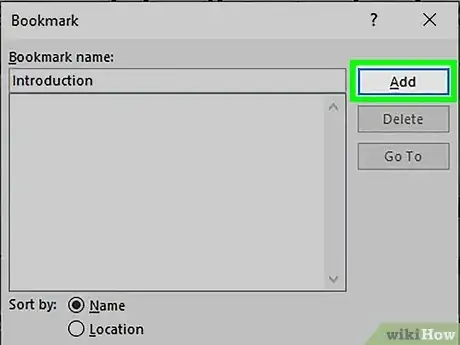 Immagine titolata Add a Bookmark in Microsoft Word Step 4