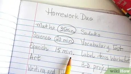 Immagine titolata Plan a Homework Schedule Step 2