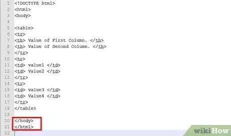 Immagine titolata Create a Table in HTML Code Step 25