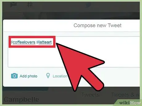 Immagine titolata Use Hashtags With Twitter Step 4