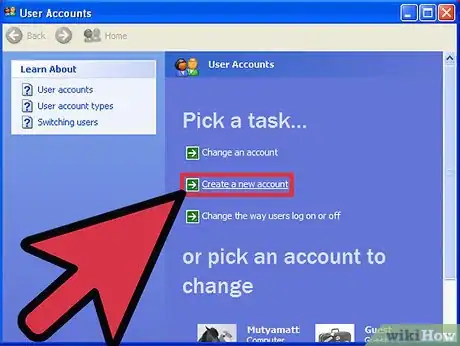 Immagine titolata Create a New User Account in Windows XP Step 4