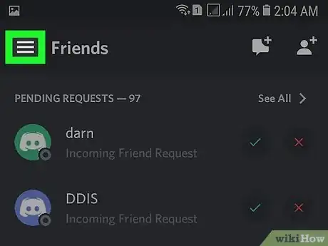 Immagine titolata Invite People to a Discord Server on Android Step 2